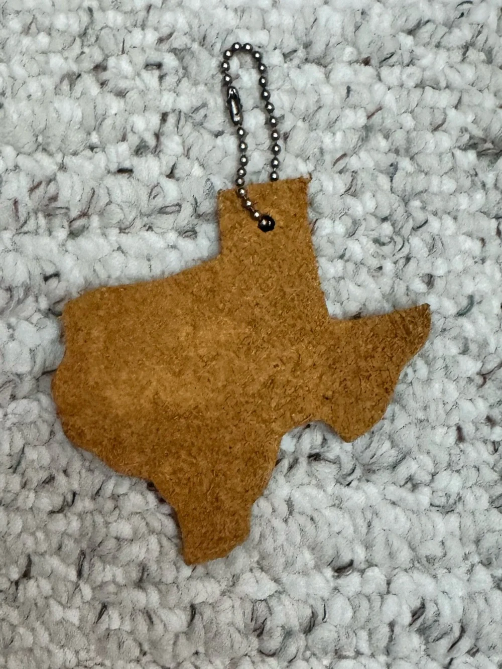 King Ranch Texas Leather Keychain - Tan
